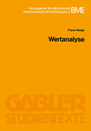 Wertanalyse von Heege,  Franz