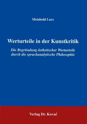 Werturteile in der Kunstkritik von Lurz,  Meinhold