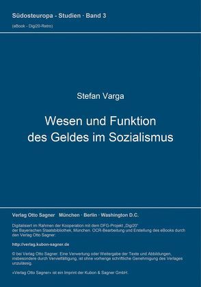 Wesen und Funktion des Geldes im Sozialismus von Varga,  Stefan