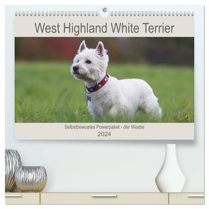 West Highland White Terrier – Selbstbewustes Powerpaket – der Westie (hochwertiger Premium Wandkalender 2024 DIN A2 quer), Kunstdruck in Hochglanz von Mielewczyk,  Barbara