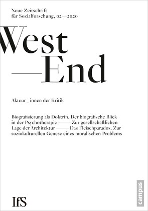 WestEnd 2/2020: Akteur_innen der Kritik von Institut für Sozialforschung