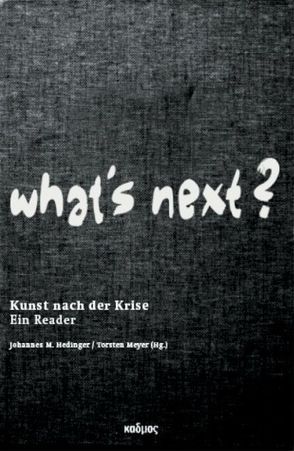 What’s next? von Hedinger,  Johannes M, Meyer,  Torsten