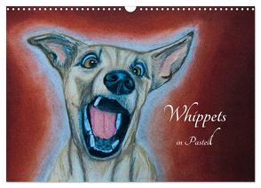 Whippets in Pastell (Wandkalender 2024 DIN A3 quer), CALVENDO Monatskalender von Redl,  Ula