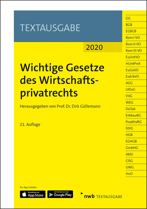 Wichtige Gesetze des Wirtschaftsprivatrechts von Güllemann,  Dirk