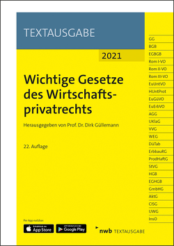 Wichtige Gesetze des Wirtschaftsprivatrechts von Güllemann,  Dirk