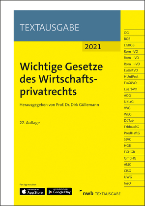 Wichtige Gesetze des Wirtschaftsprivatrechts von Güllemann,  Dirk