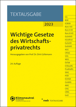 Wichtige Gesetze des Wirtschaftsprivatrechts von Güllemann,  Dirk