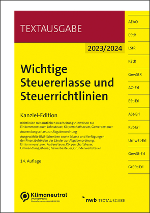 Wichtige Steuererlasse und Steuerrichtlinien