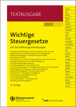 Wichtige Steuergesetze von NWB Gesetzesredaktion