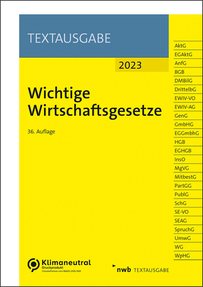 Wichtige Wirtschaftsgesetze