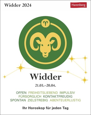 Widder Sternzeichenkalender 2024 von Robert Satorius