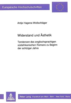 Widerstand und Ästhetik von Hagena-Wollschläger,  Antje