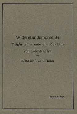 Widerstandsmomente von Boehm,  B., John,  E.