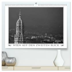 Wien auf den zweiten Blick (hochwertiger Premium Wandkalender 2024 DIN A2 quer), Kunstdruck in Hochglanz von Braun,  Werner