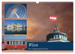 Wien, eine Hauptstadt mit Flair (Wandkalender 2024 DIN A3 quer), CALVENDO Monatskalender von Rufotos,  Rufotos