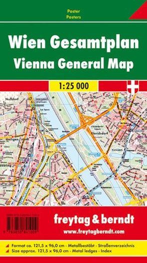 Wien Gesamtplan, 1:25.000, Markiertafel von Freytag-Berndt und Artaria KG