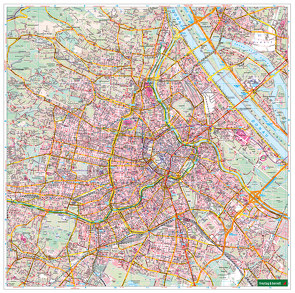 Wien, Stadtplan 1:20.000, Poster, Plano in Rolle, freytag & berndt