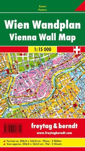 Wien Wandplan, 1:15.000, Poster von Freytag-Berndt und Artaria KG