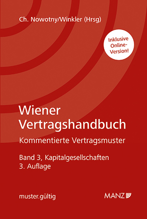 Wiener Vertragshandbuch Kapitalgesellschaften von Nowotny,  Christian, Winkler,  Oskar