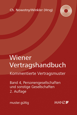 Wiener Vertragshandbuch Personen- und sonstige Gesellschaften von Nowotny,  Christian, Winkler,  Oskar