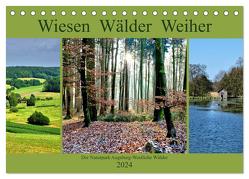 Wiesen Wälder Weiher. Der Naturpark Augsburg-Westliche Wälder (Tischkalender 2024 DIN A5 quer), CALVENDO Monatskalender von Lutzenberger,  Monika