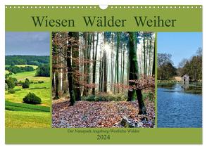 Wiesen Wälder Weiher. Der Naturpark Augsburg-Westliche Wälder (Wandkalender 2024 DIN A3 quer), CALVENDO Monatskalender von Lutzenberger,  Monika