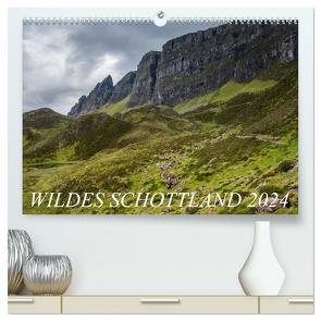 Wildes Schottland 2024 (hochwertiger Premium Wandkalender 2024 DIN A2 quer), Kunstdruck in Hochglanz von Jentschura,  Katja