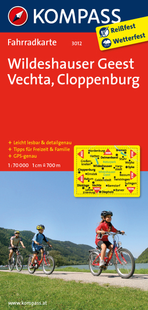 KOMPASS Fahrradkarte Wildeshauser Geest – Vechta – Cloppenburg von KOMPASS-Karten GmbH