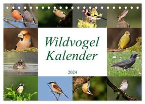 Wildvogelkalender (Tischkalender 2024 DIN A5 quer), CALVENDO Monatskalender von Bucher,  Leo