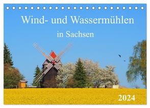 Wind- und Wassermühlen in Sachsen (Tischkalender 2024 DIN A5 quer), CALVENDO Monatskalender von Seidel,  Thilo