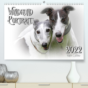 Windhund Portrait 2022 White Edition (Premium, hochwertiger DIN A2 Wandkalender 2022, Kunstdruck in Hochglanz) von Redecker,  Andrea