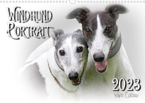 Windhund Portrait 2023 White Edition (Wandkalender 2023 DIN A3 quer) von Redecker,  Andrea