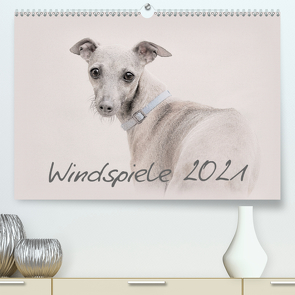 Windspiele 2021 (Premium, hochwertiger DIN A2 Wandkalender 2021, Kunstdruck in Hochglanz) von Redecker,  Andrea