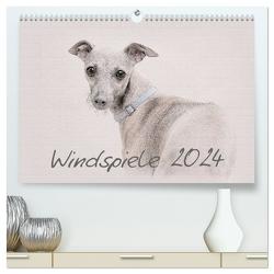 Windspiele 2024 (hochwertiger Premium Wandkalender 2024 DIN A2 quer), Kunstdruck in Hochglanz von Redecker,  Andrea