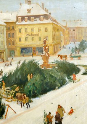 Winter auf der Zittauer Neustadt von Graphische Werkstätten Zittau, Städtische Museen Zittau