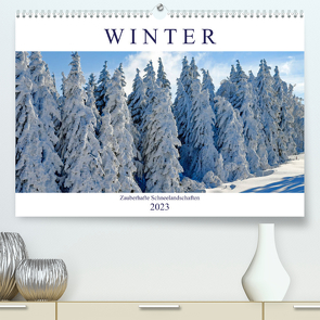 Winter. Zauberhafte Schneelandschaften (Premium, hochwertiger DIN A2 Wandkalender 2023, Kunstdruck in Hochglanz) von Hurley,  Rose