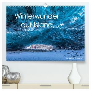 Winterwunder auf Island (hochwertiger Premium Wandkalender 2024 DIN A2 quer), Kunstdruck in Hochglanz