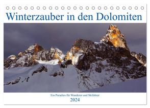 Winterzauber in den Dolomiten (Tischkalender 2024 DIN A5 quer), CALVENDO Monatskalender von Aichner,  Joe