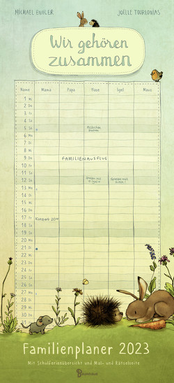 Wir gehören zusammen – Familienplaner 2023 von Engler,  Michael, Tourlonias,  Joelle