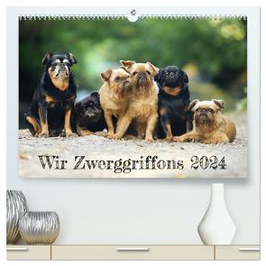 Wir Zwerggriffons 2024 (hochwertiger Premium Wandkalender 2024 DIN A2 quer), Kunstdruck in Hochglanz von Witt - Schomber,  Angelika