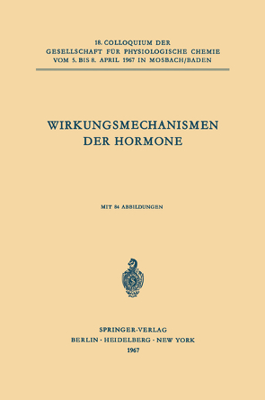 Wirkungsmechanismen der Hormone von Karlson,  Peter