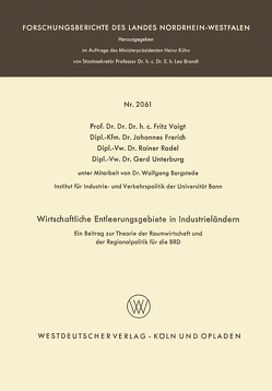 Wirtschaftliche Entleerungsgebiete in Industrieländern von Frerich,  Johannes, Radel,  Rainer, Unterburg,  Gerd, Voigt,  Fritz