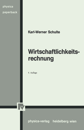 Wirtschaftlichkeitsrechnung von Schulte,  Karl-Werner