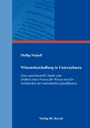 Wissensbeschaffung in Unternehmen von Niehoff,  Phillip