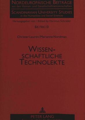 Wissenschaftliche Technolekte von Laurén,  Christer, Nordman,  Marianne