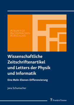 Wissenschaftliche Zeitschriftenartikel und Letters der Physik und Informatik von Schumacher,  Jana