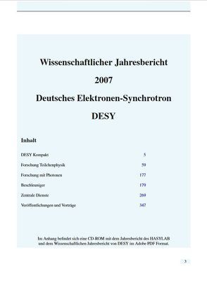 Wissenschaftlicher Jahresbericht DESY 2007