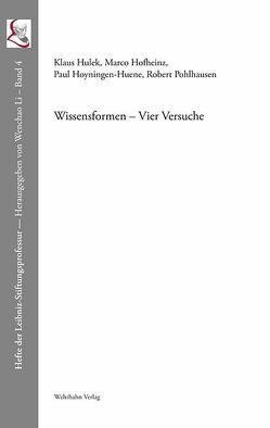 Wissensformen von Hofheinz,  Marco, Hoyningen-Huene,  Paul, Hulek,  Klaus, Li,  Wenchao, Pohlhausen,  Robert