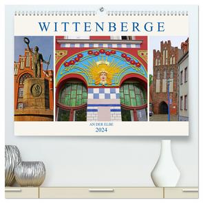 Wittenberge an der Elbe (hochwertiger Premium Wandkalender 2024 DIN A2 quer), Kunstdruck in Hochglanz von M. Laube,  Lucy