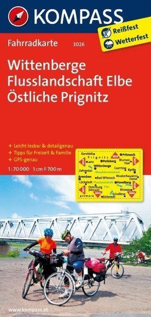 KOMPASS Fahrradkarte Wittenberge – Flusslandschaft Elbe – Östliche Prignitz von KOMPASS-Karten GmbH